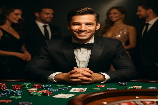 নিয়ন আলোয় সজ্জিত আধুনিক গেমিং প্ল্যাটফর্মে মার্জিত প্রদর্শনী